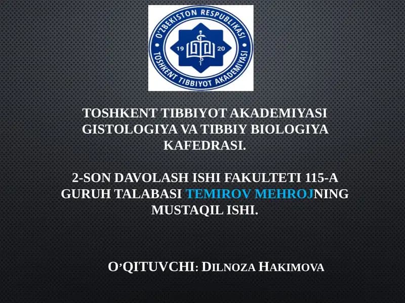 To'qimalarning fiziologik va reparativ regeneratsiyasi