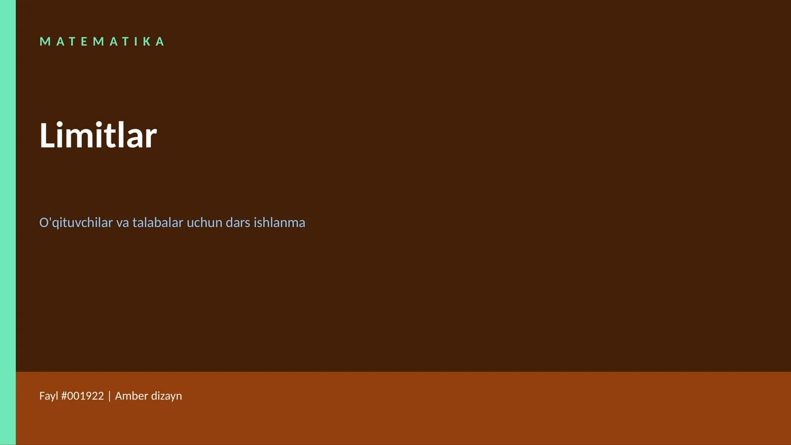 Matematika Dars Ishlanmasi