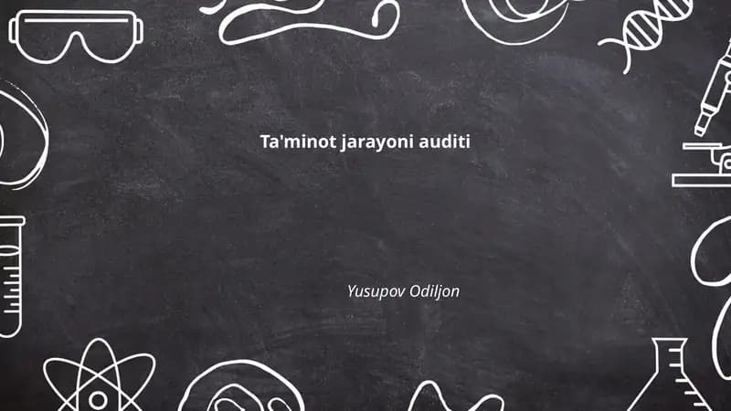 Ta'minot jarayoni auditi