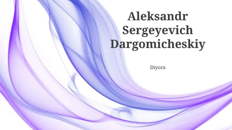 Aleksandr Sergeyevich Dargomicheskiy