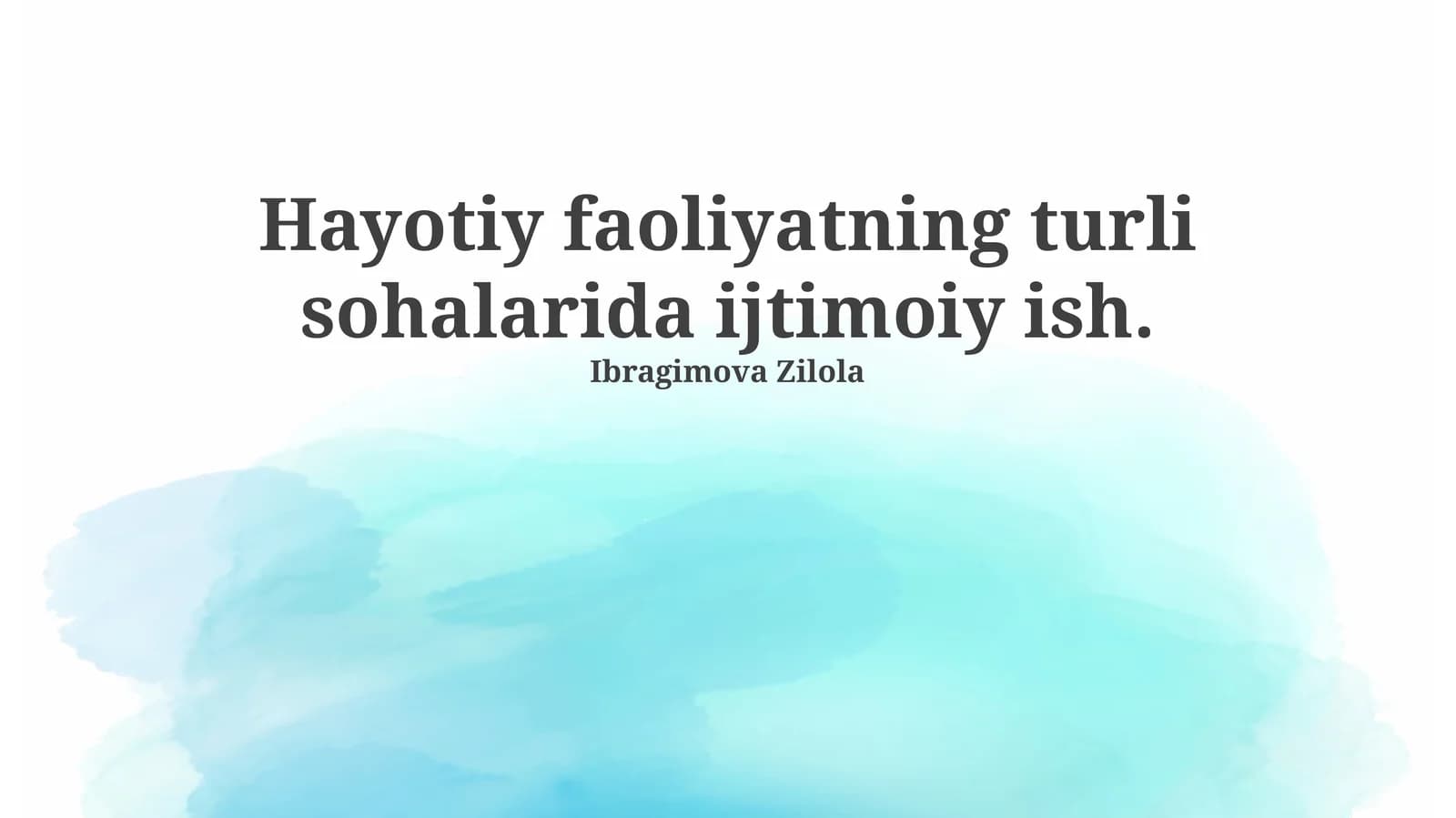 Ijtimoiy ish: ta'rif, tamoyillar va metodlar