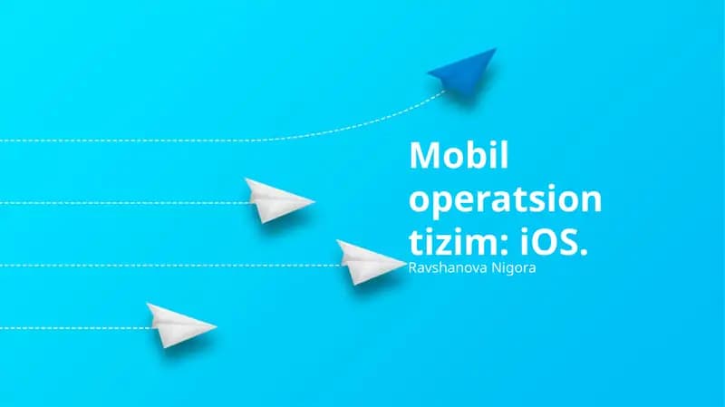 iOS Operatsion Sistemining Umumiy Ko'rinishi
