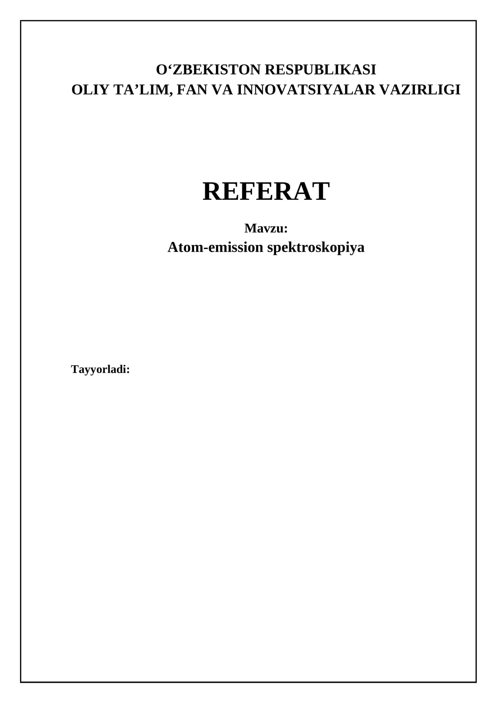 Atom-emission spektroskopiya