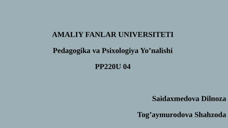 Bolalarni maktabga tayyorlashda o'zbekiston respublikasi maktabgacha ta'lim tizimini 2030 yilgacha rivojlantirish konsepsiyasi haqida malumot .