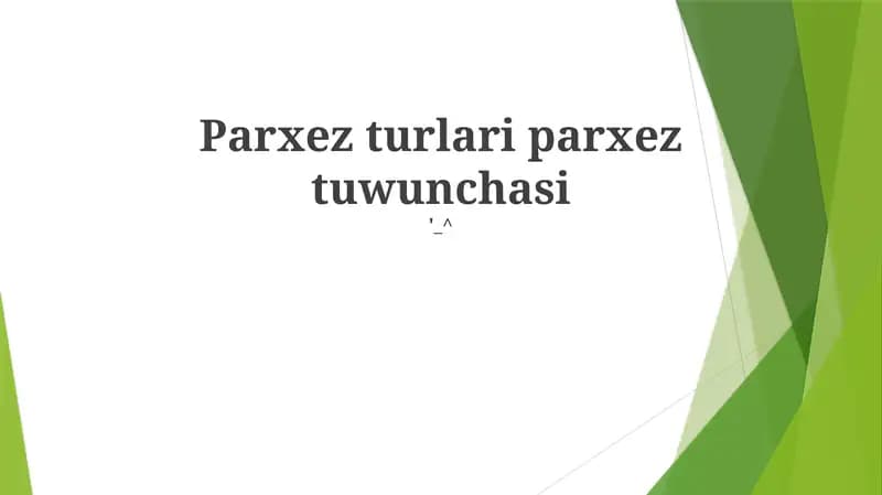 Bog'lar turlari parxez tuwunchasi