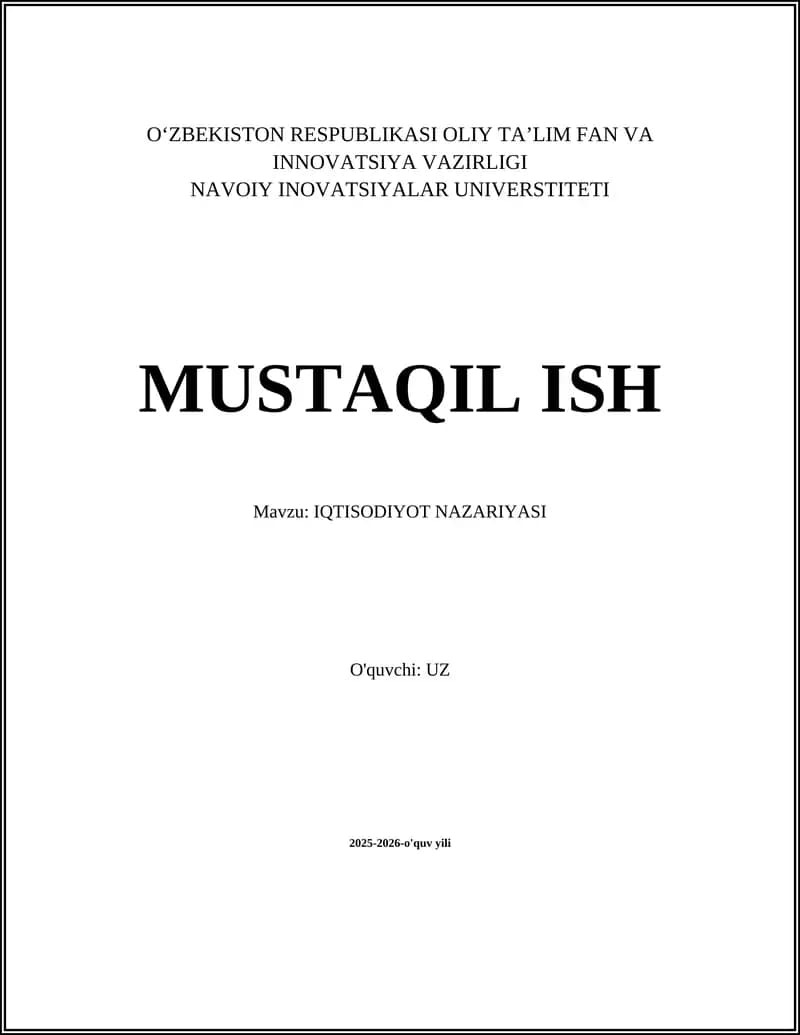 Iqtisodiy nazariyalar tarixi va rivojlanishi