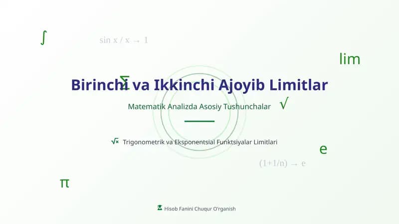 Birinchi va Ikkinchi Ajoyib Limitlar