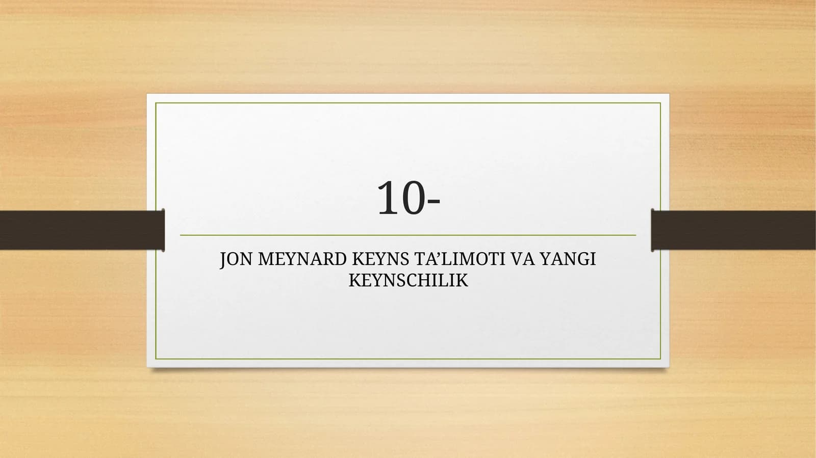 JON MEYNАRD KEYNS TА’LIMOTI VА YАNGI KEYNSCHILIK