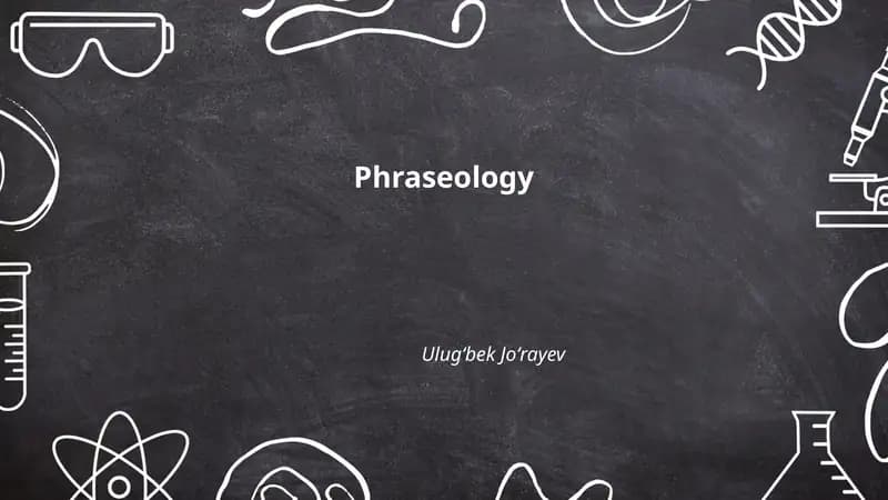 Phraseology