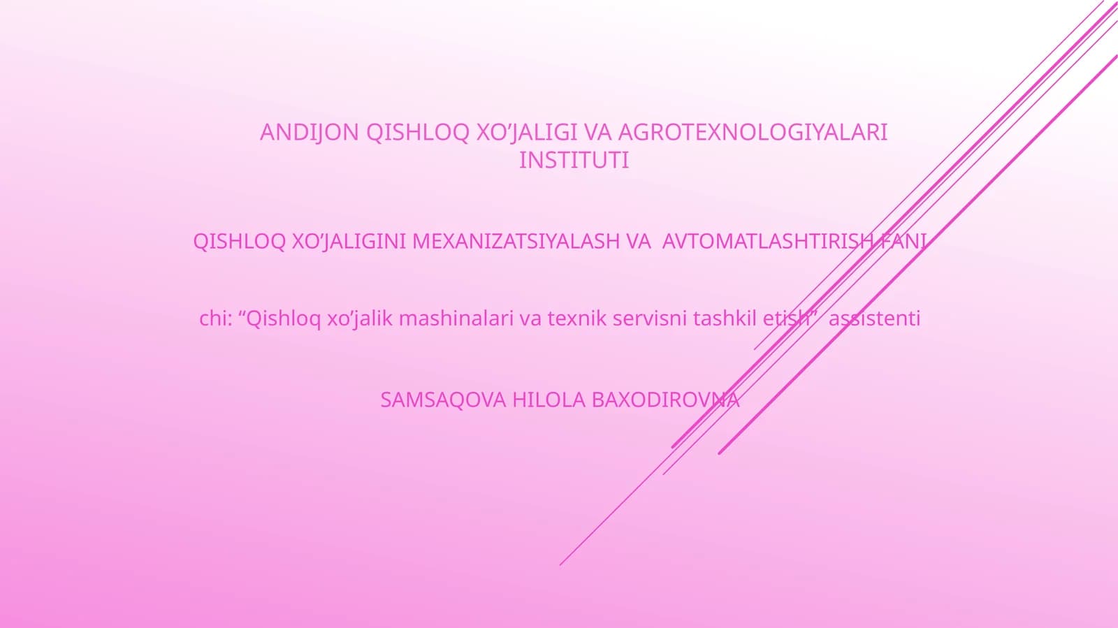 AGREGATLARNI ISHLATISHDAENERGIYA VA YOQILG’ISARFI