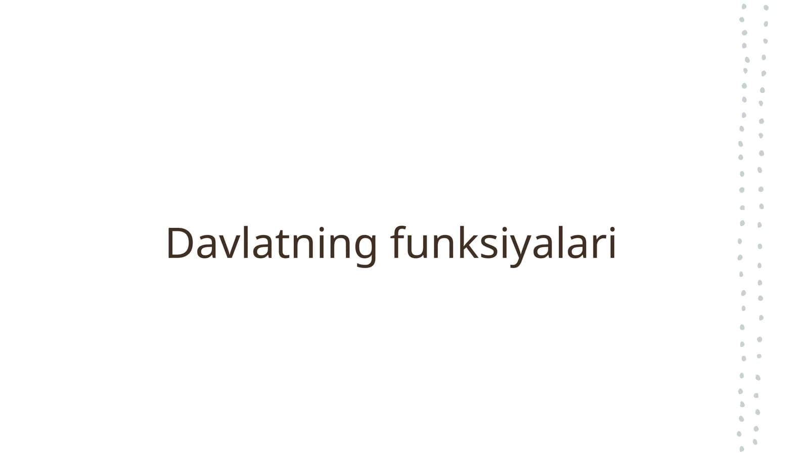 Davlatning funksiyalari