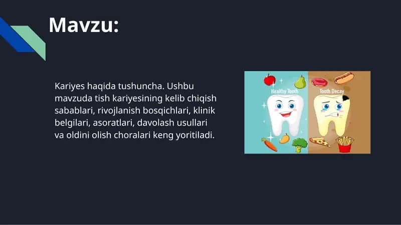 Kariyes haqida tushuncha