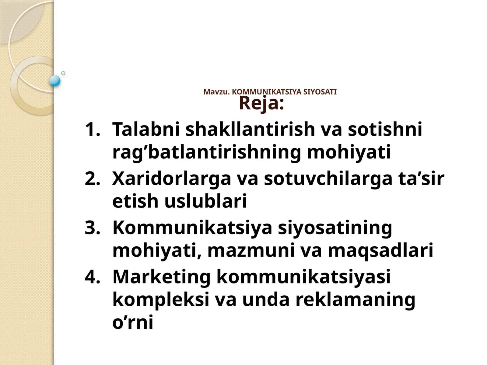 Kommunikatsiya Siyosati
