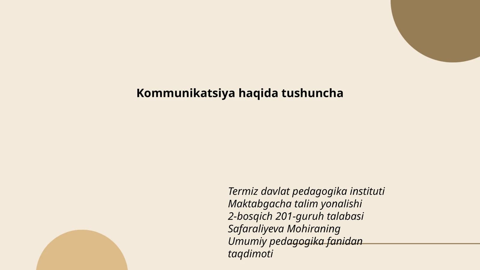 Umumiy pedagogika fanidan taqdimoti