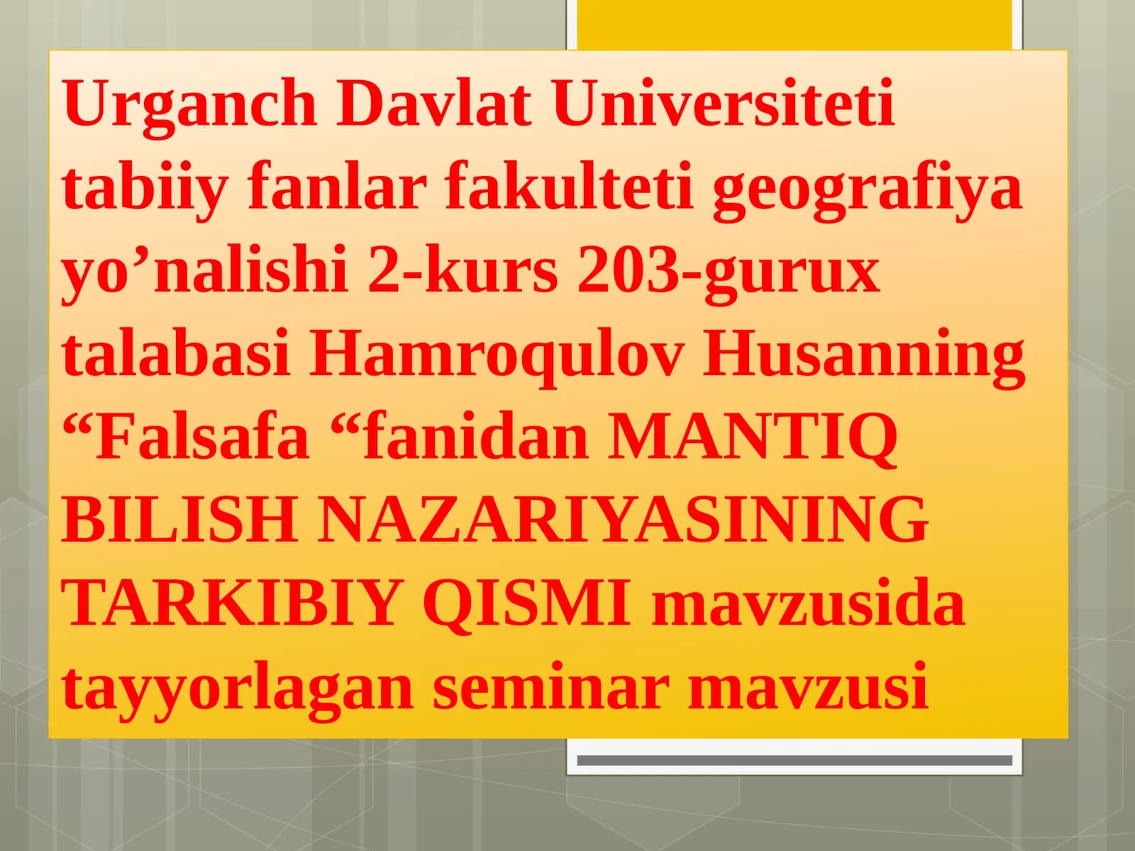 MANTIQ BILISH NAZARIYASI