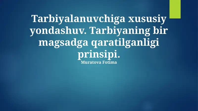 O'z-o'zini tarbiyalash mashqlari