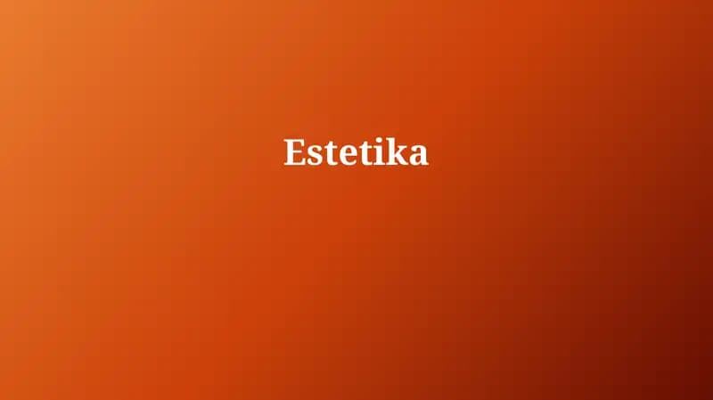 Estetika