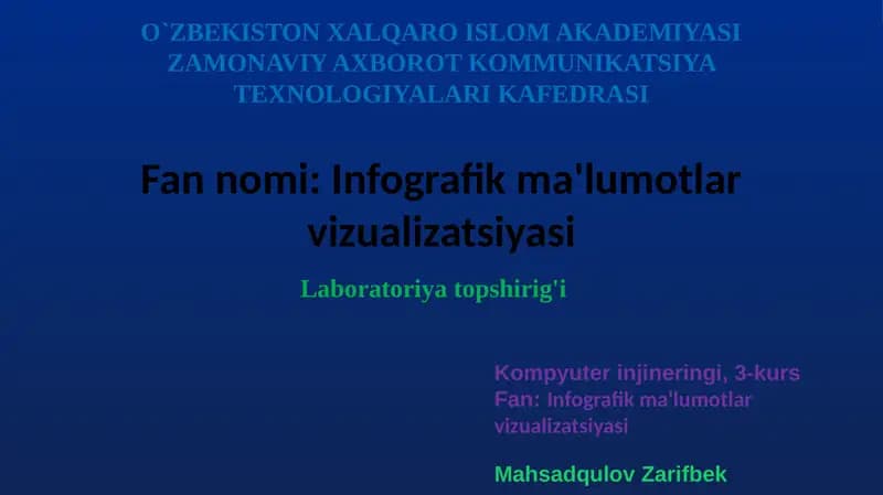 Infografik ma'lumotlar vizualizatsiyasi