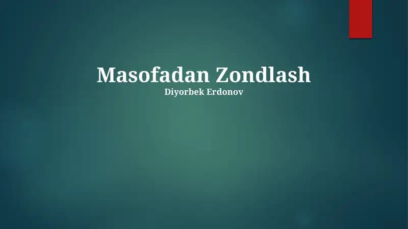 Masofadan Zondlash