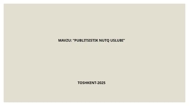PUBLITSISTIK NUTQ USLUBI