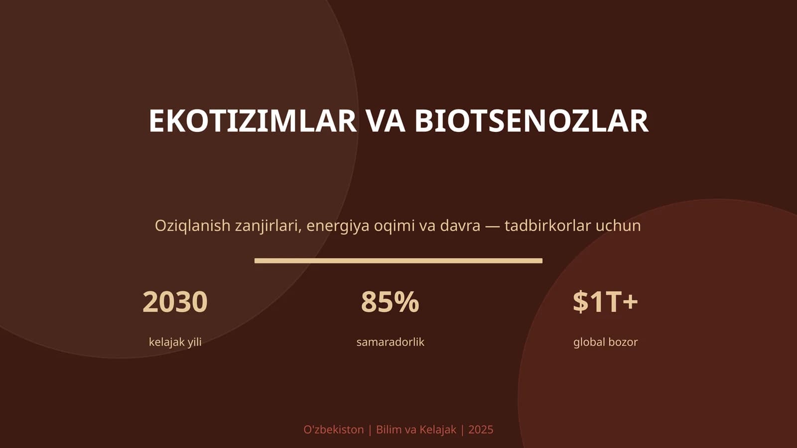 Ekotizimlar va biotsenozlar