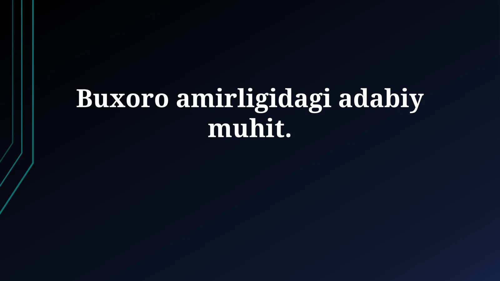 Buxoro amirligidagi adabiymuhit