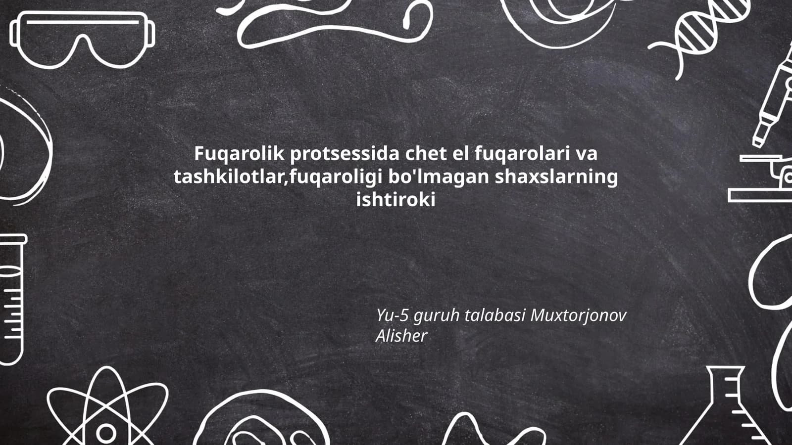 Chet el fuqarolarining fuqarolik protsessidagi huquqiy maqomi