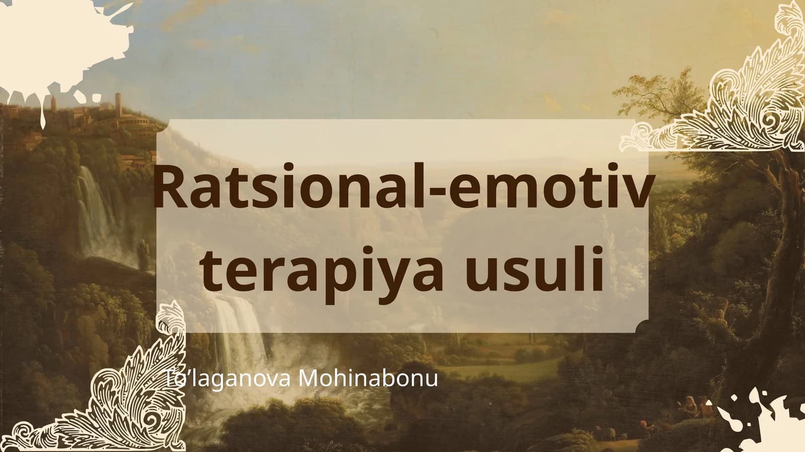 Ratsional-emotiv terapiya usuli