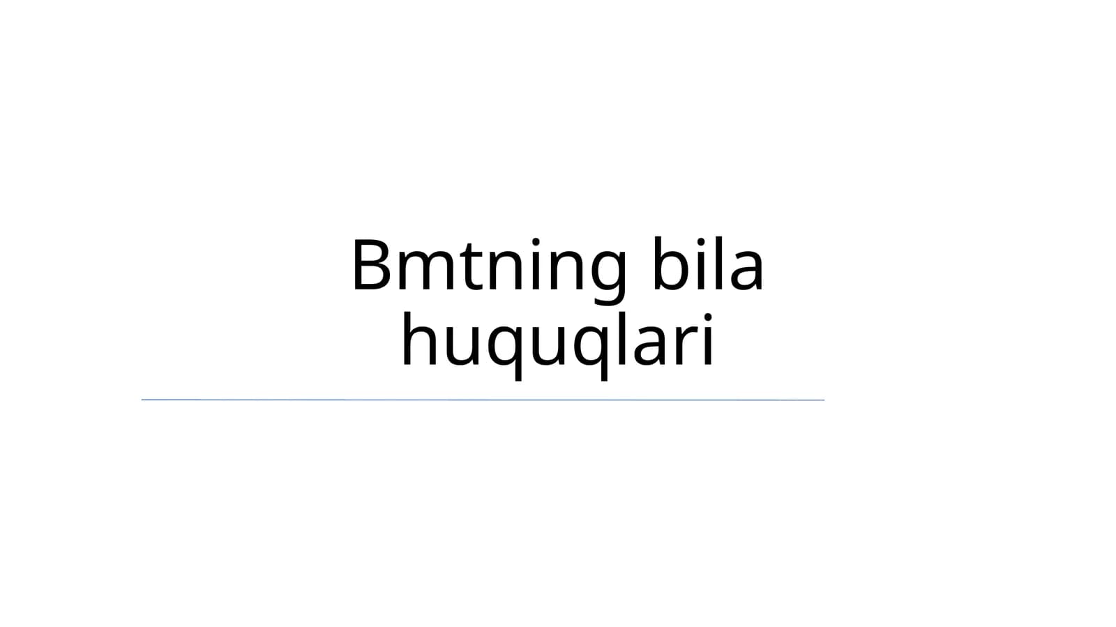 Bmtning bila huquqlari