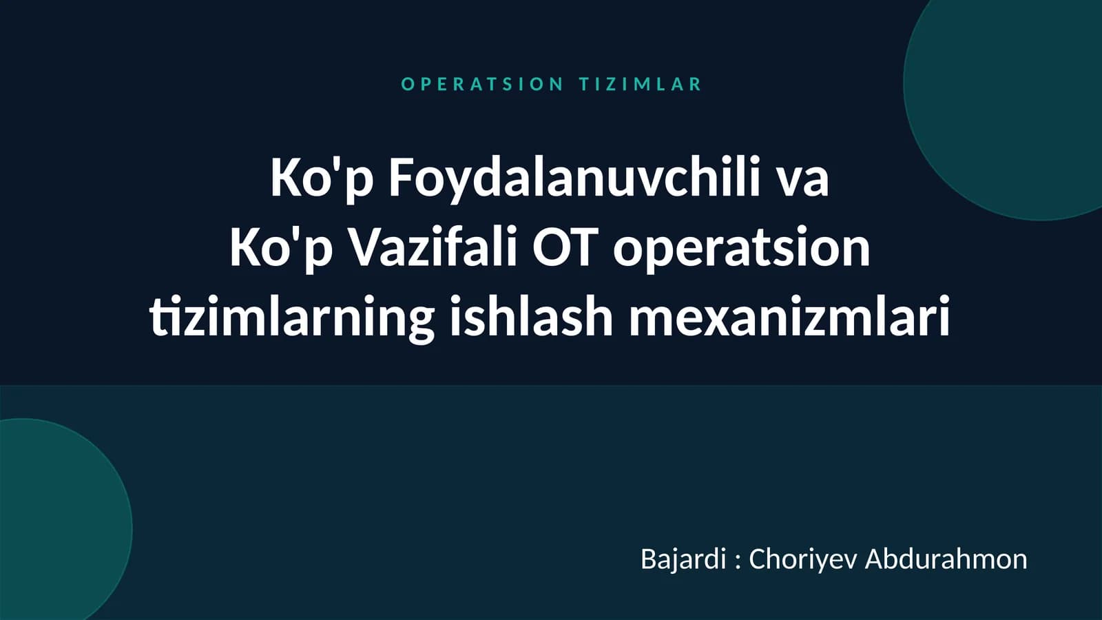 Ko'p foydalanuvchili OT