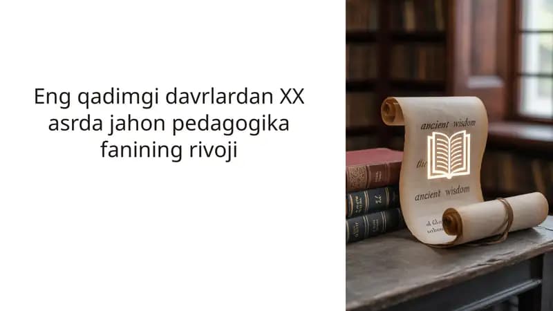 Qadimgi davrda pedagogika