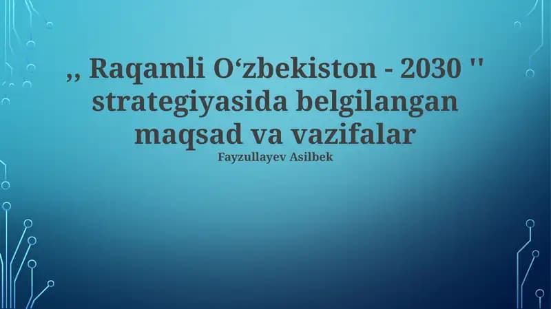 Kiberxavfsizlikni ta'minlash