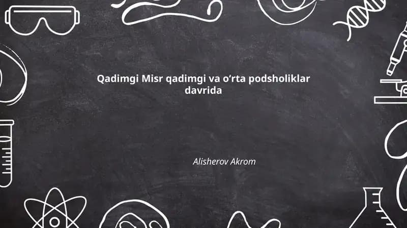 Qadimgi Misr qadimgi va oʻrta podsholiklar davrida
