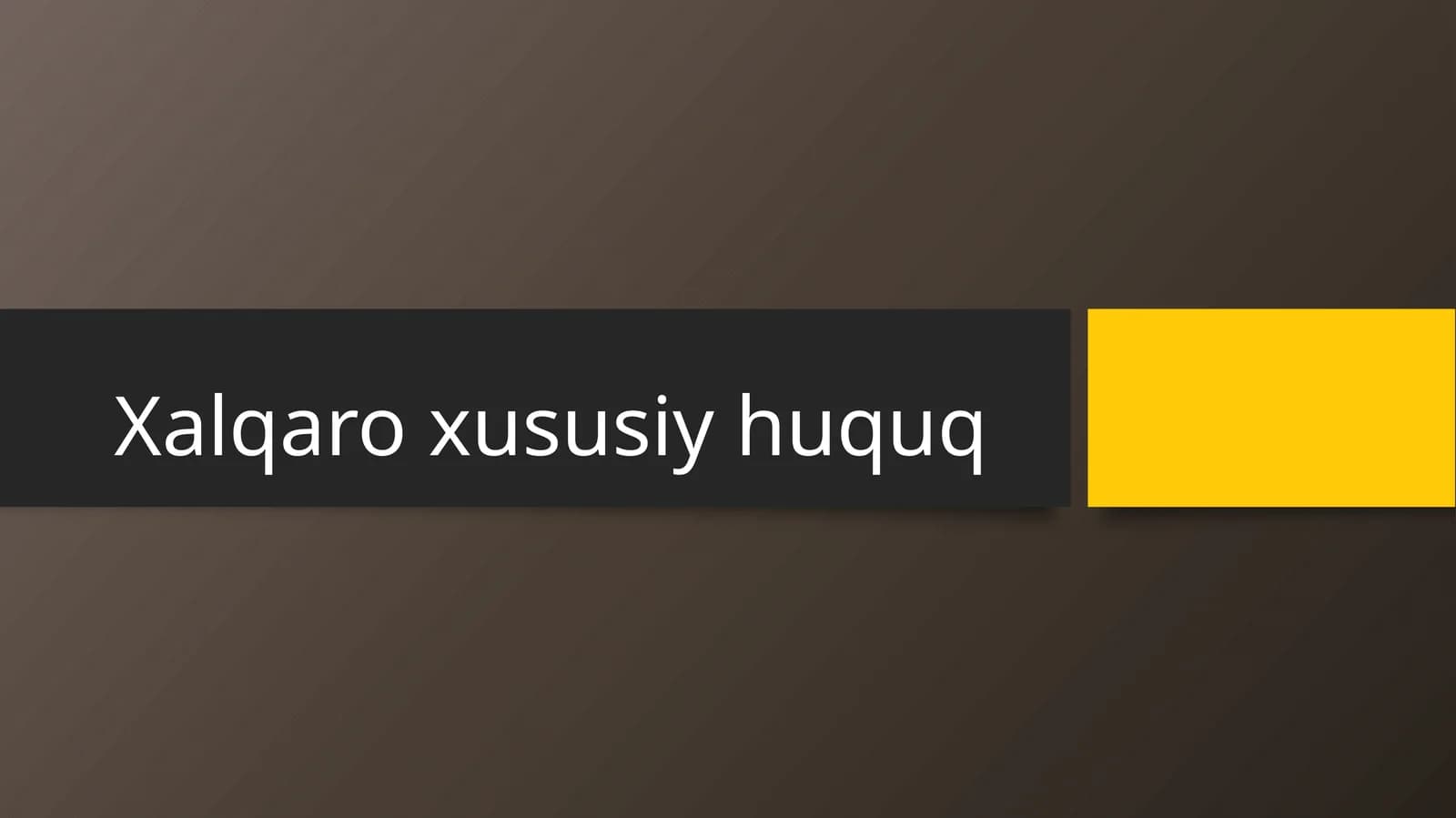 Xalqaro xususiy huquq