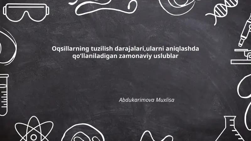 Oqsillarning tuzilish darajalari