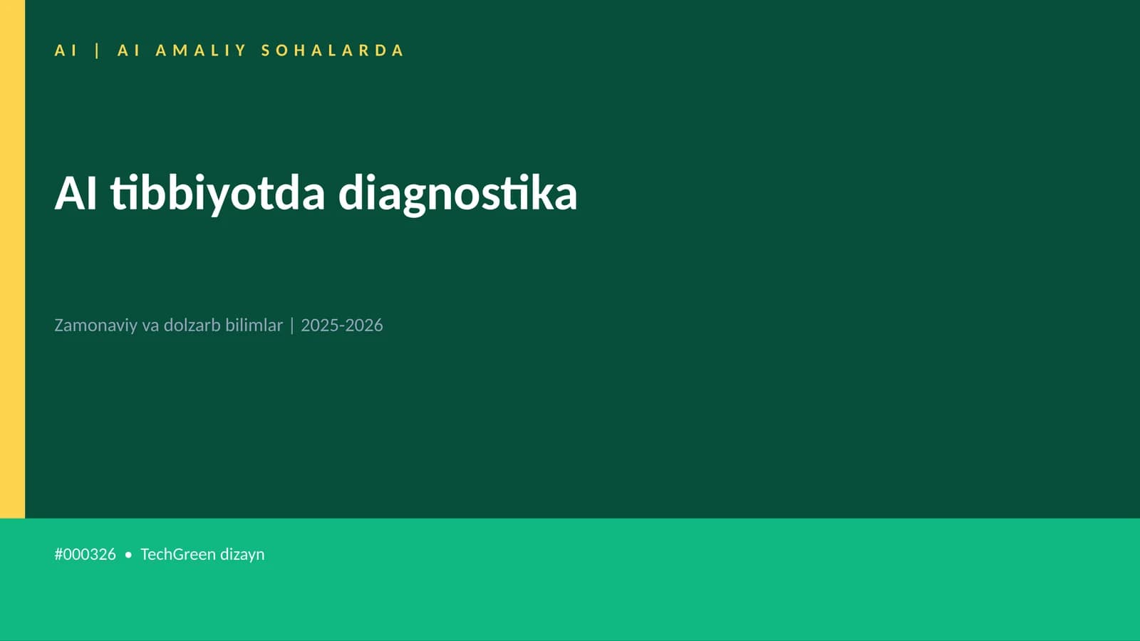AI tibbiyotda diagnostika
