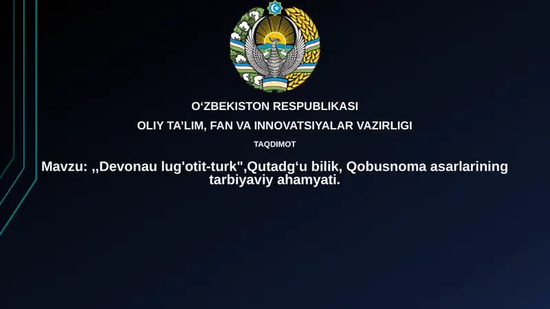 Devonaulug'otit-turk, Qutadgʻubilik, Qobusnoma