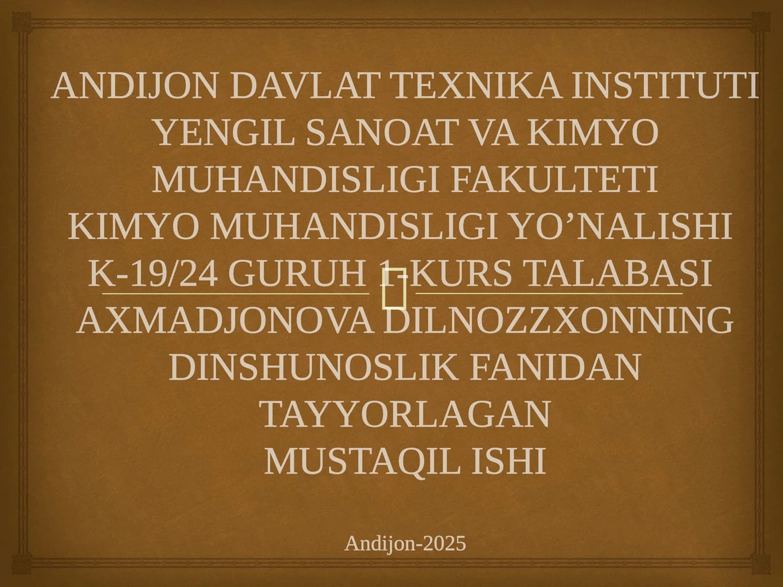 Islom qadriyatlar va ma'rifati, hozirgi davrdagi ahamiyati!