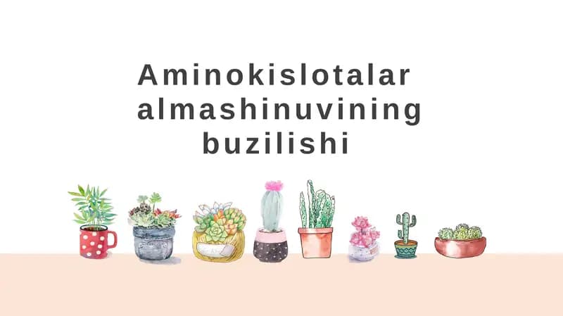 Aminokislotalar  almashinuvining buzilishi bilan kechuvchi kasalliklar