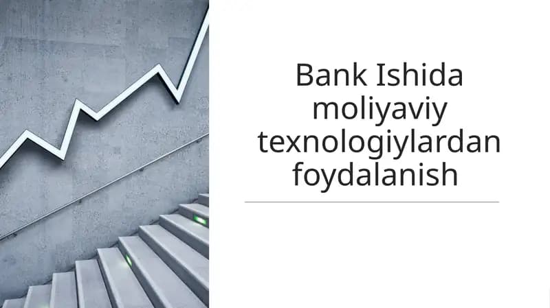 Bank Ishida moliyaviy texnologiylardan foydalanish