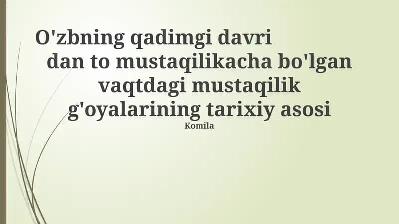 Qadimgi So'g'd va Baqtriyada mustaqillik g'oyalari