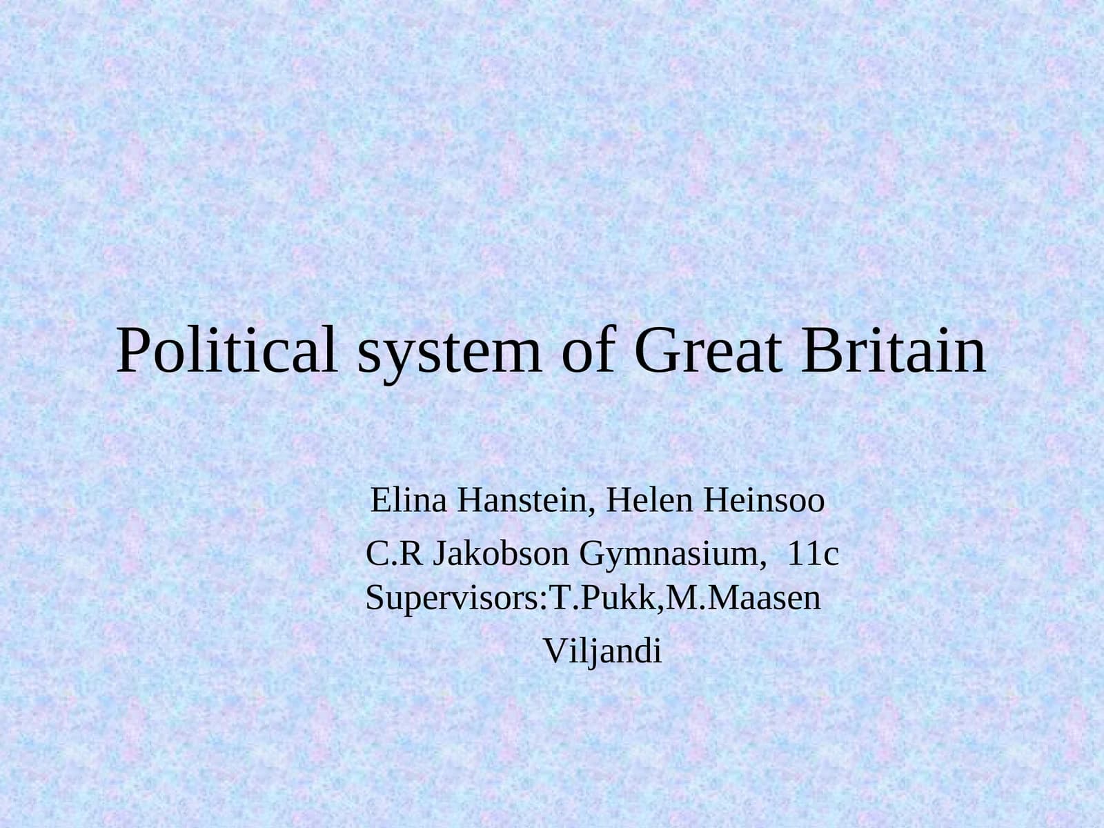Political system of Great Britain