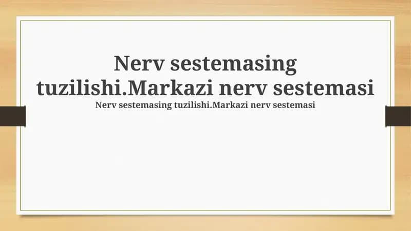 Nerv sestemasi