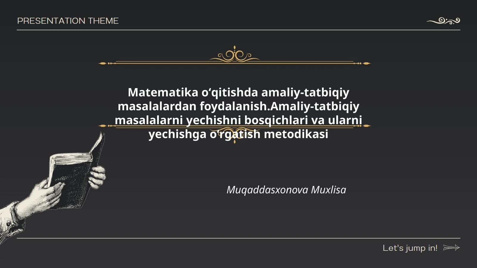 Matematika oʻqitishda amaliy-tatbiqiy masalalardan foydalanish