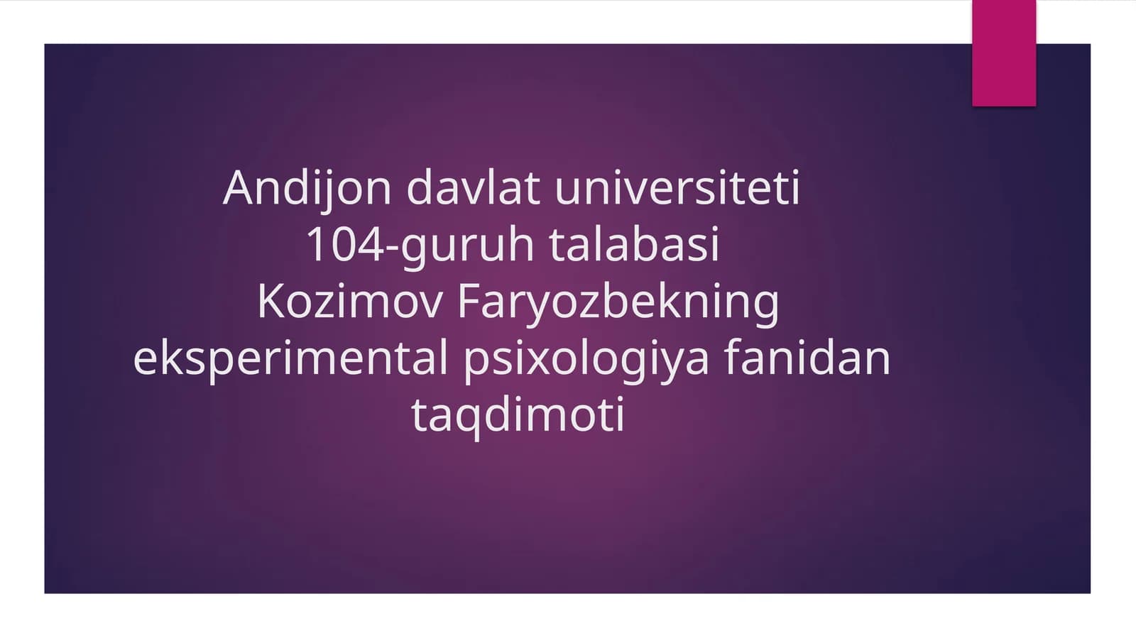 Shaxs hissiyotlarini eksperimental psixologiyada tadqiq etish