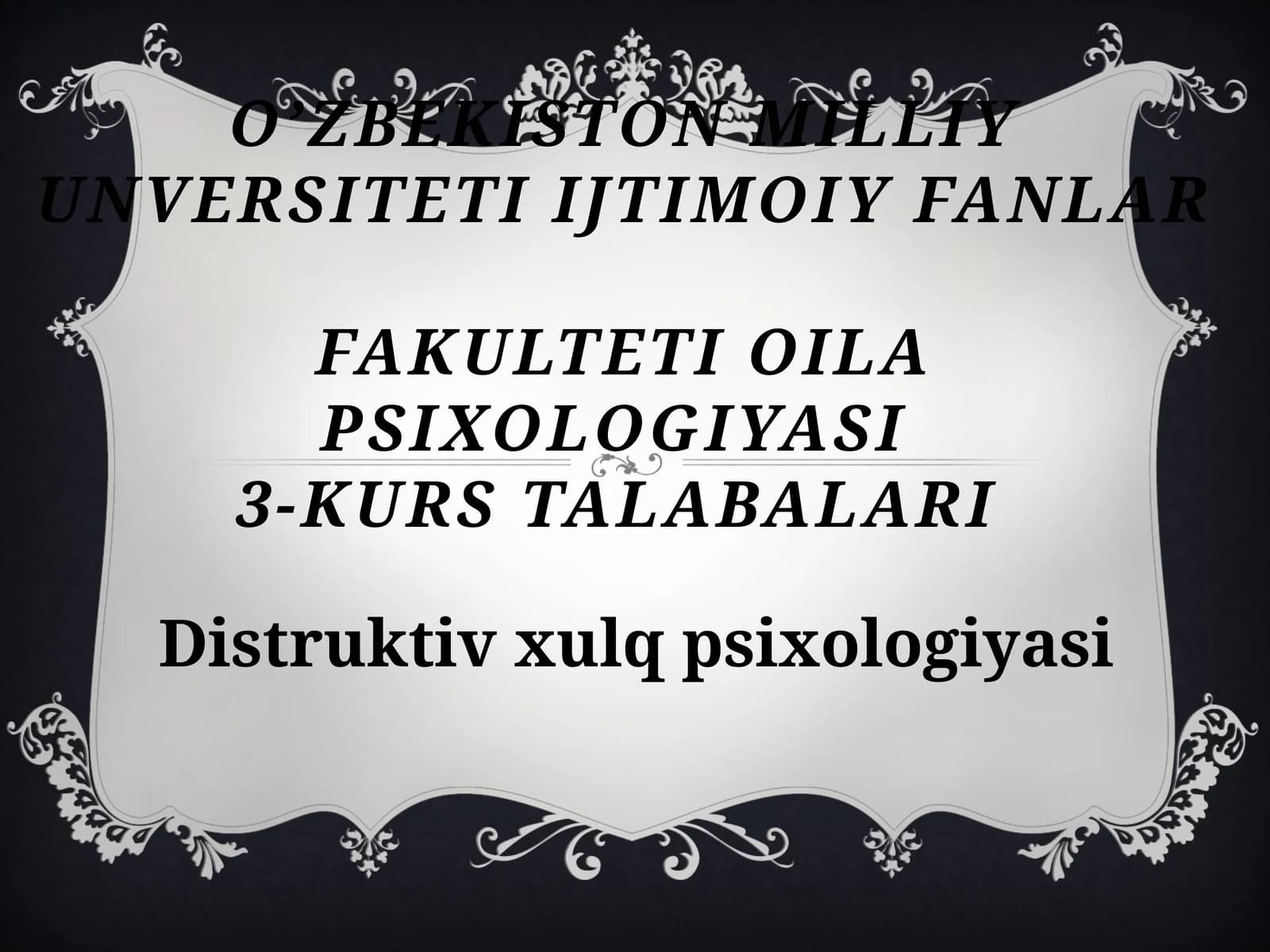 Distruktiv xulq psixologiyasi