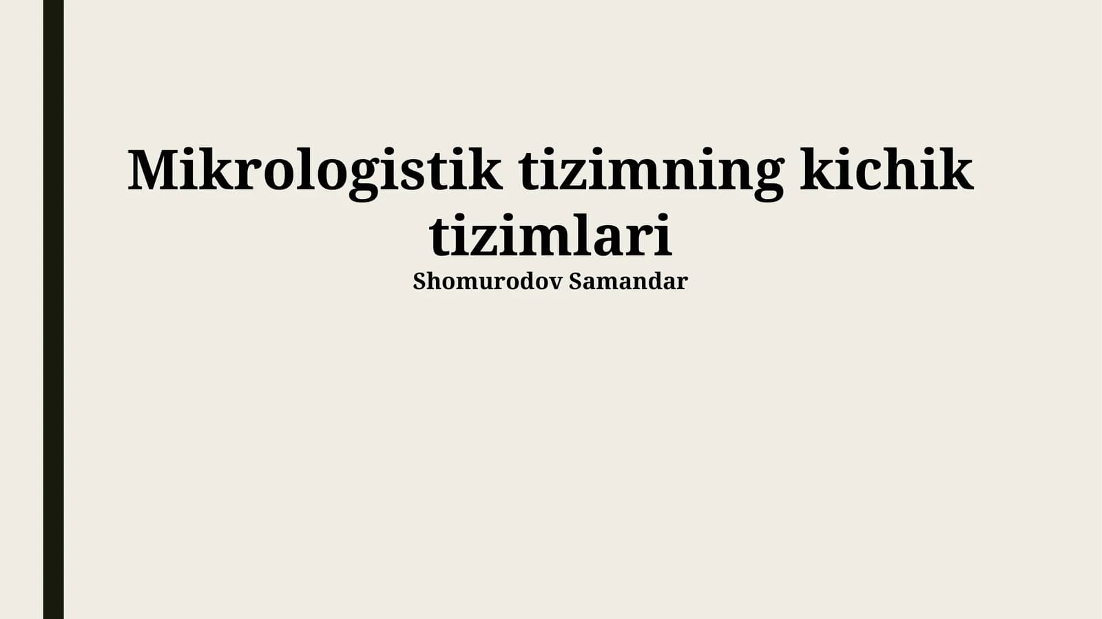 Mikrologistik tizimning kichik tizimlari
