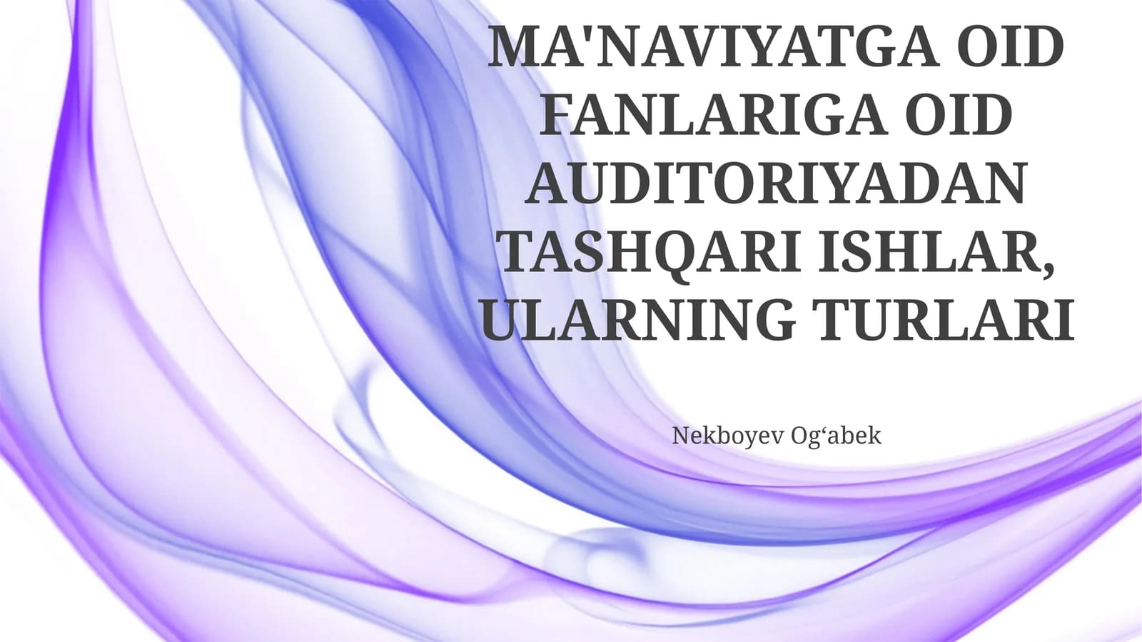 Ma'naviy-axloqiy tarbiyani shakllantirishga oid dasturlar