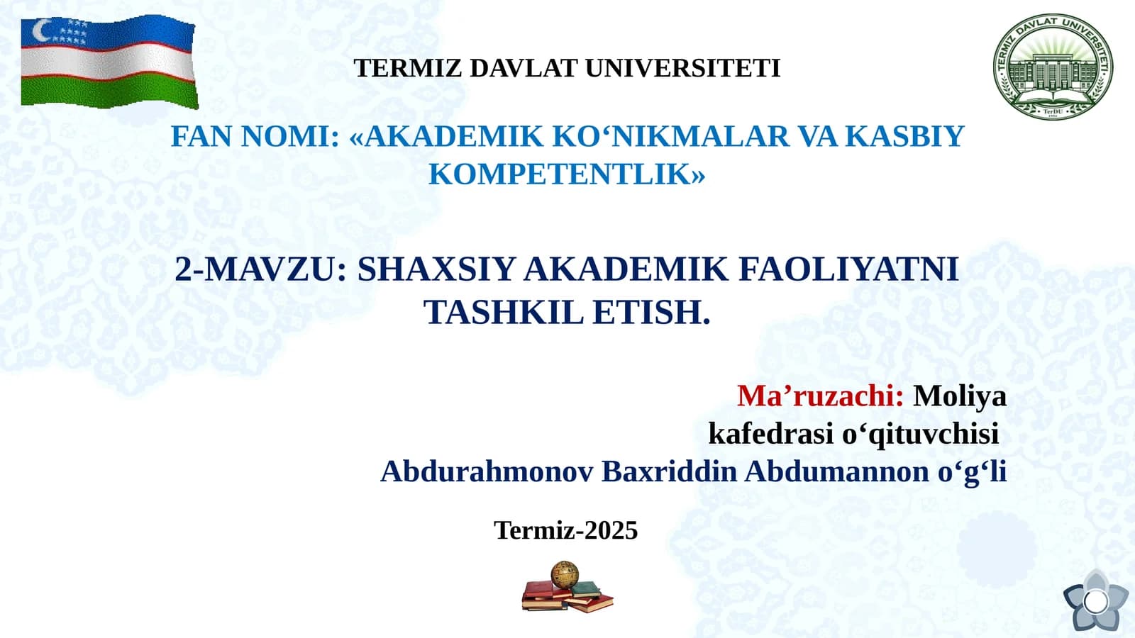 AKADEMIK KO‘NIKMALAR VA KASBIY KOMPETENTLIK
