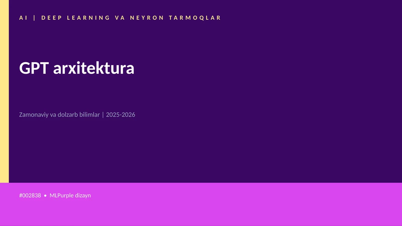 GPT arxitektura